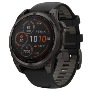 Часы Garmin Fenix 8 47mm Solar Sapphire Titanium Carbon Grey DLC (010-02906-11)