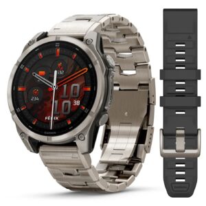 Часы Garmin Fenix 8 — 47 mm AMOLED Sapphire Titanium with Vented titanium bracelet (010-02904-40)