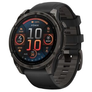 Часы Garmin Fenix 8 Amoled Sapphire 47 mm Titanium Carbon Gray DLC (010-02904-21)