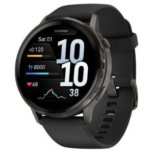 Часы Garmin Venu 4 — 45 mm Slate with Black Silicone Band (010-03014-00)