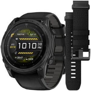 Часы Garmin Tactix 8 51 mm AMOLED Sapphire with Applied Ballistics Ultralight solver Black DLC
