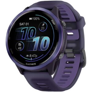 Часы Garmin Forerunner 570 — 47mm Indigo Aluminium with Translucent Imperial Purple/Indigo Band