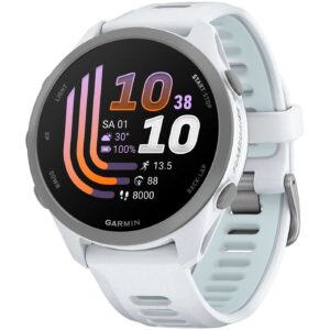 Часы Garmin Forerunner 170 Music Whitestone with Whitestone/Cloud Blue Band (010-03920-11) (Русский язык)