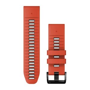 Ремешок Garmin Quickfit 26mm Flame Red/Graphite Silicone (010-13281-04)