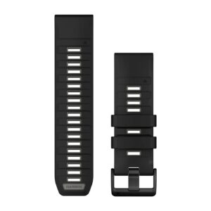 Ремешок Garmin Quickfit 26mm Black/Pebble Gray Silicone (010-13393-00)