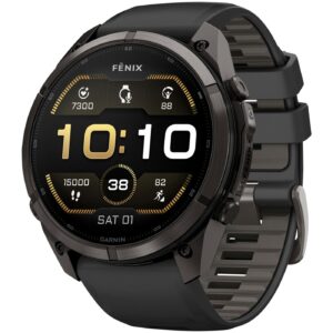 Часы Garmin Fenix 9 Pro 51 мм AMOLED Carbon Gray DLC Titanium Black / Pebble Gray (010-04337-16)