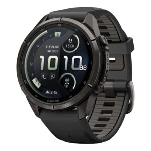 Часы Garmin Fenix 9 Pro 43 мм AMOLED inReach Carbon Gray DLC Titanium Black / Pebble Gray (010-04335-11)