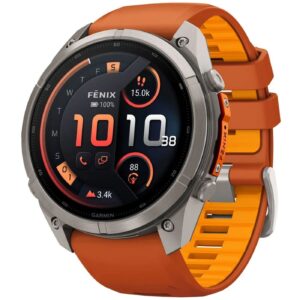 Часы Garmin Fenix 9 Pro 51 мм AMOLED inReach Titanium Autumn Orange / Spark Orange (010-04337-01)
