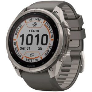 Часы Garmin Fenix 9 Pro 51 мм Solar inReach Titanium Pebble Gray / Silver Gray (010-04339-01)
